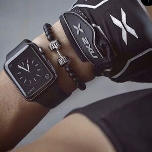 FIT LIFE SILVER DUMBBELL BRACELET For Men